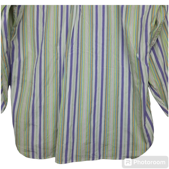 Vintage 90s Tommy Hilfiger Men's Long Sleeve Button-Up Shirt XL 80's 2 Ply - Picture 14 of 16